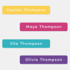 Simple Modern Yellow Pink Purple Personalised Name