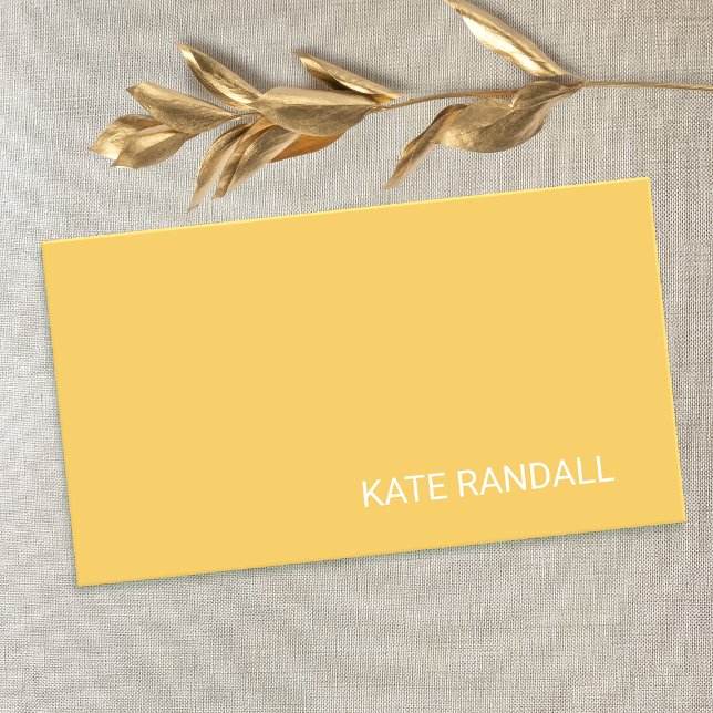 Simple Modern Yellow Professional Networking Business Card (Creator Uploaded)