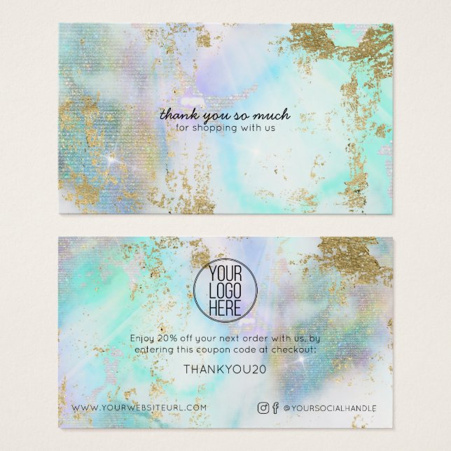 Simple Modern YOUR LOGO HERE Customer Discount  (Front & Back)