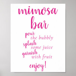 Simple Momosa Bar   Fall Orange Any Event Sign
