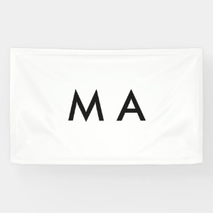 Simple monogram add your name letter man minimal  banner