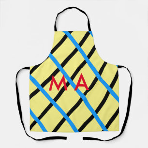 Simple monogram add your name letter man minimal t apron