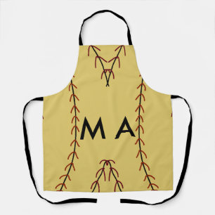 Simple monogram add your name letter man minimal t apron