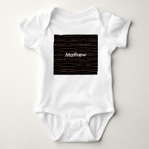 Simple monogram add your name letter man minimal t baby bodysuit