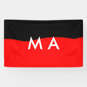 Simple monogram add your name letter man minimal t banner