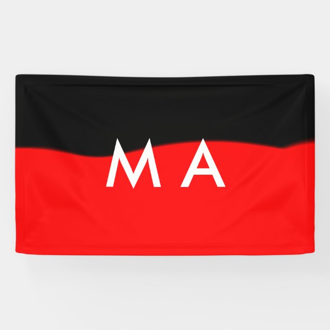 Simple monogram add your name letter man minimal t banner (Horizontal)