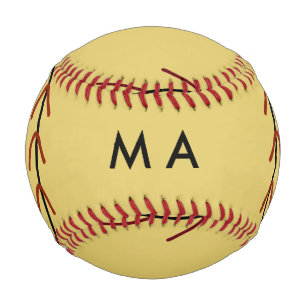 Simple monogram add your name letter man minimal t baseball