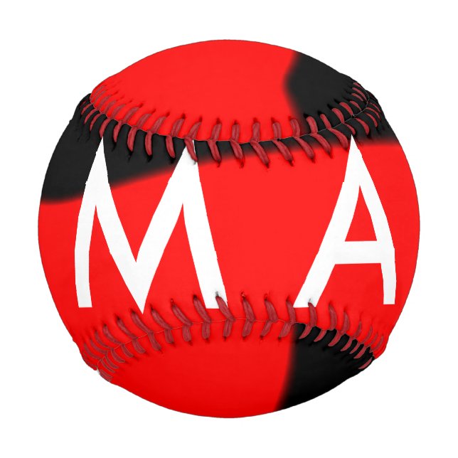 Simple monogram add your name letter man minimal t baseball (Front)