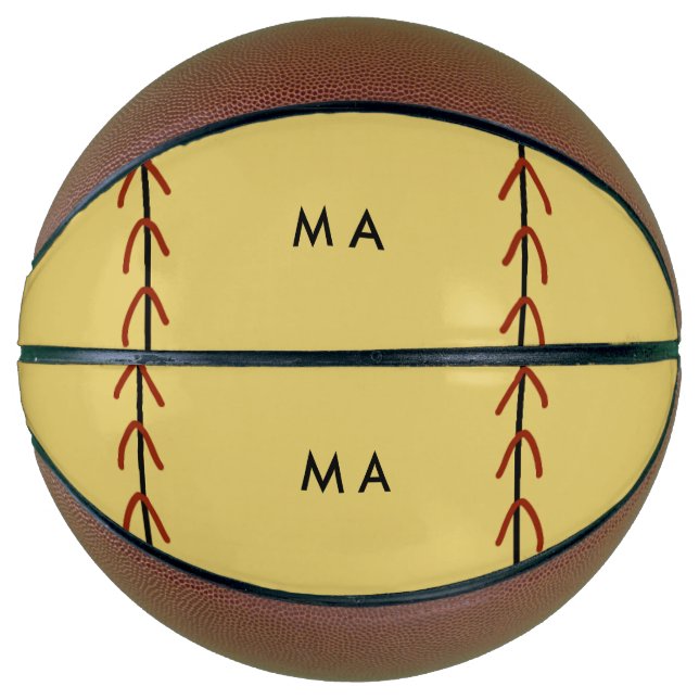 Simple monogram add your name letter man minimal t basketball (Front)