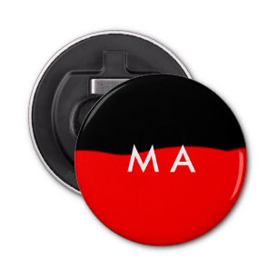 Simple monogram add your name letter man minimal t bottle opener