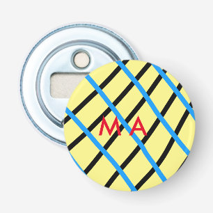 Simple monogram add your name letter man minimal t bottle opener