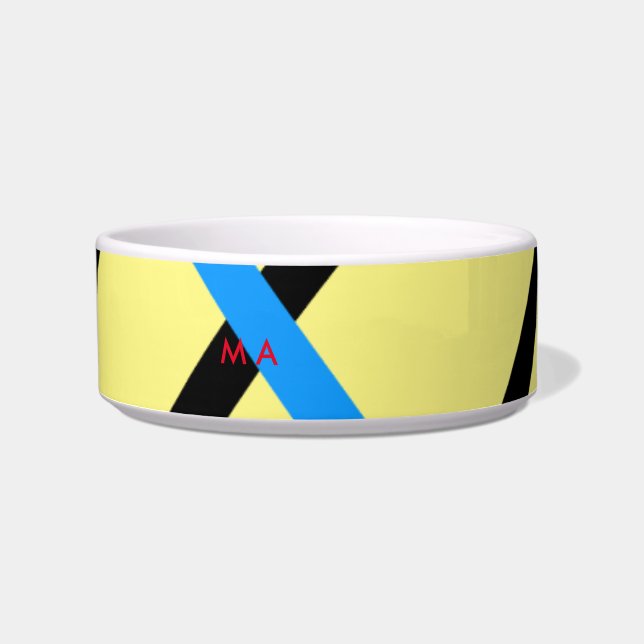 Simple monogram add your name letter man minimal t bowl (Front)