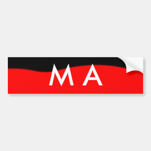 Simple monogram add your name letter man minimal t bumper sticker