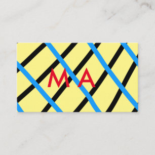 Simple monogram add your name letter man minimal t business card