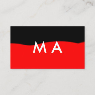 Simple monogram add your name letter man minimal t business card