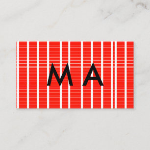 Simple monogram add your name letter man minimal t business card