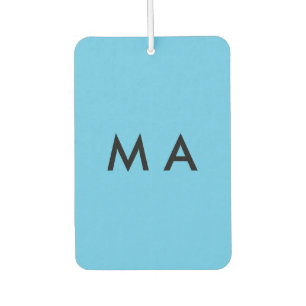 Simple monogram add your name letter man minimal t car air freshener
