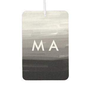 Simple monogram add your name letter man minimal t car air freshener