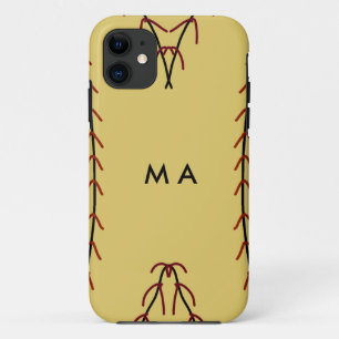Simple monogram add your name letter man minimal t iPhone 11 case