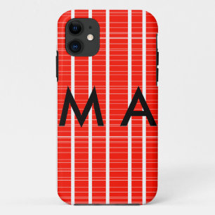 Simple monogram add your name letter man minimal t iPhone 11 case