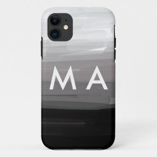 Simple monogram add your name letter man minimal t iPhone 11 case