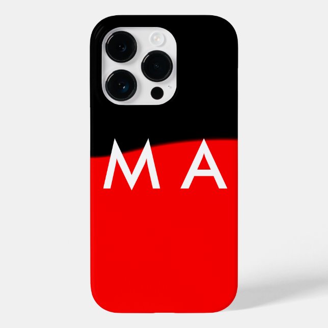 Simple monogram add your name letter man minimal t Case-Mate iPhone case (Back)