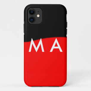 Simple monogram add your name letter man minimal t iPhone 11 case