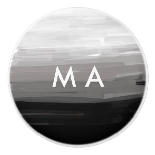Simple monogram add your name letter man minimal t ceramic knob