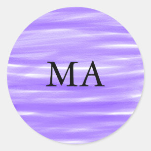 Simple monogram add your name letter man minimal t classic round sticker