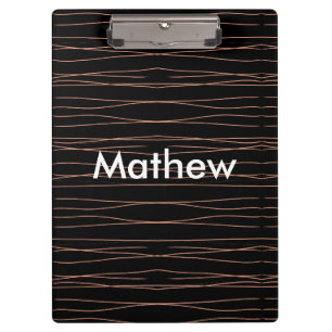 Simple monogram add your name letter man minimal t clipboard