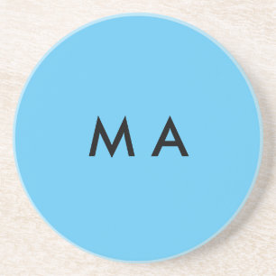 Simple monogram add your name letter man minimal t coaster