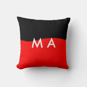 Simple monogram add your name letter man minimal t cushion