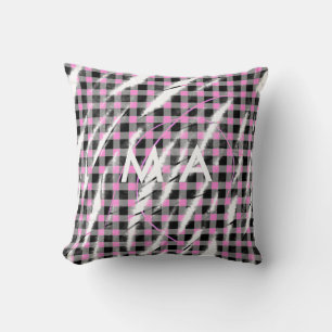Simple monogram add your name letter man minimal t cushion