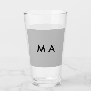 Simple monogram add your name letter man minimal t glass