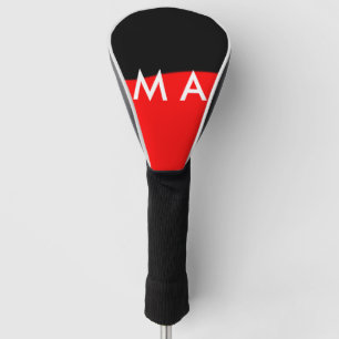 Simple monogram add your name letter man minimal t golf head cover
