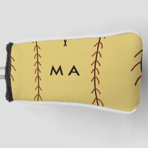 Simple monogram add your name letter man minimal t golf head cover