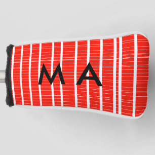 Simple monogram add your name letter man minimal t golf head cover