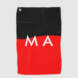 Simple monogram add your name letter man minimal t golf towel