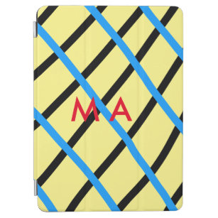 Simple monogram add your name letter man minimal t iPad air cover