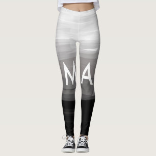 Simple monogram add your name letter man minimal t leggings