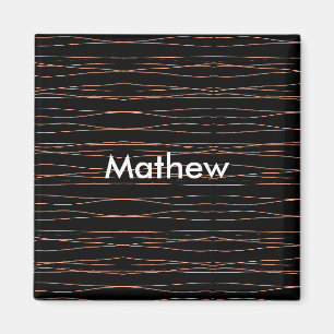 Simple monogram add your name letter man minimal t magnet