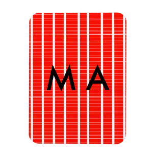 Simple monogram add your name letter man minimal t magnet