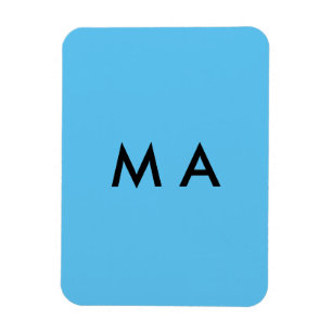 Simple monogram add your name letter man minimal t magnet
