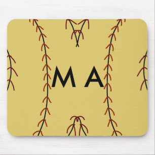 Simple monogram add your name letter man minimal t mouse mat