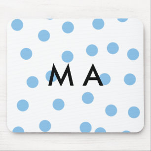 Simple monogram add your name letter man minimal t mouse mat