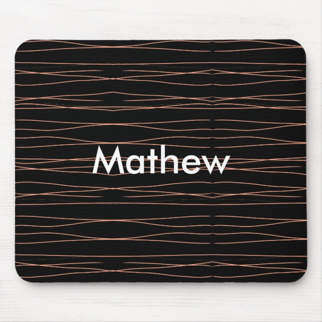 Simple monogram add your name letter man minimal t mouse mat (Front)