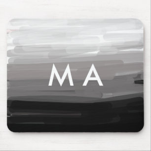 Simple monogram add your name letter man minimal t mouse mat