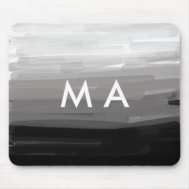 Simple monogram add your name letter man minimal t mouse mat (Front)