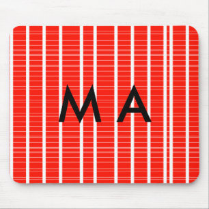 Simple monogram add your name letter man minimal t mouse mat