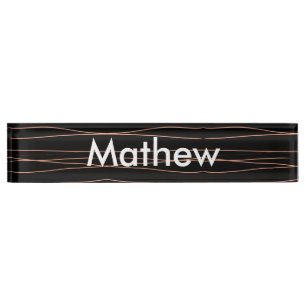 Simple monogram add your name letter man minimal t nameplate